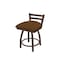Holland Bar Stool Co 18" Low Back Swivel Vanity Stool, Bronze Finish, Canter Thatch Seat 41118BZ001 - alternate 1